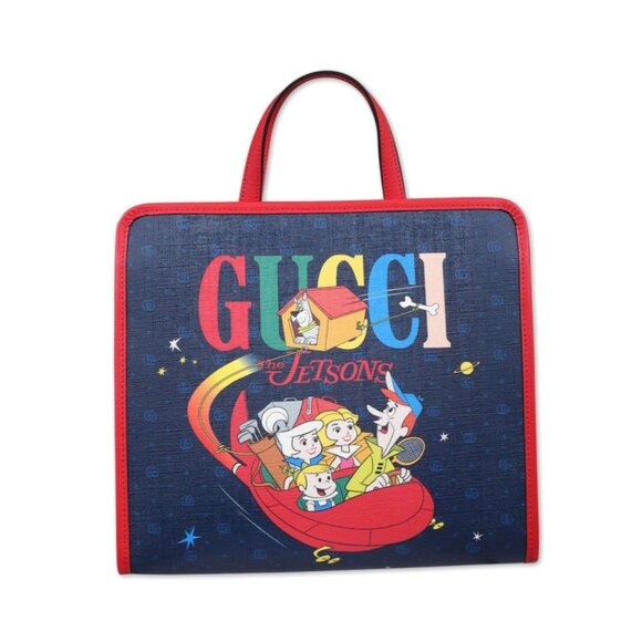 Gucci Kids x The Jetsons Cartoon Print Tote Bag Navy 605614 - Picture 1 of 11